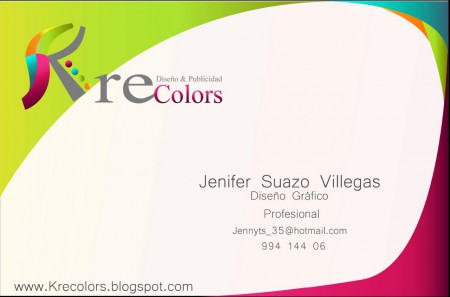 tarjeta a colores